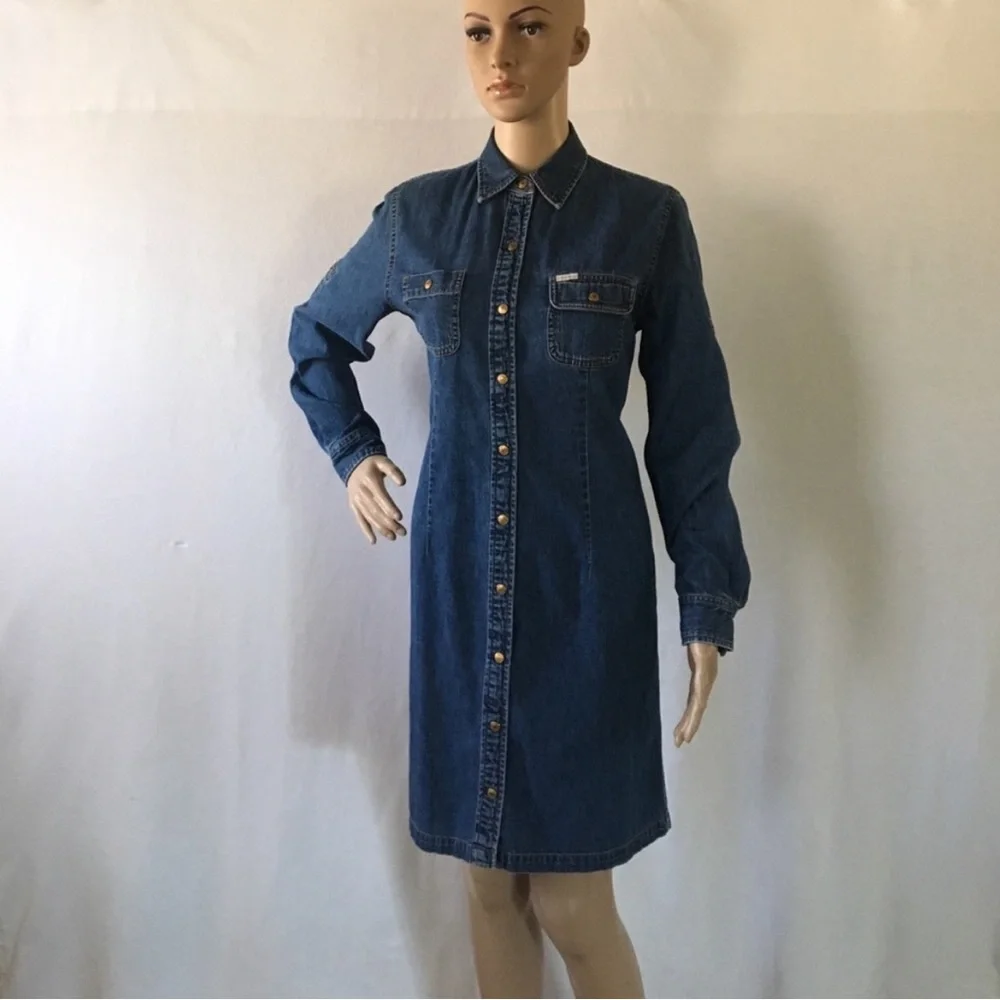 RalPh L. deNim TreNch coAt / MiDi dReSs RalPh L. - Picture 4 of 15